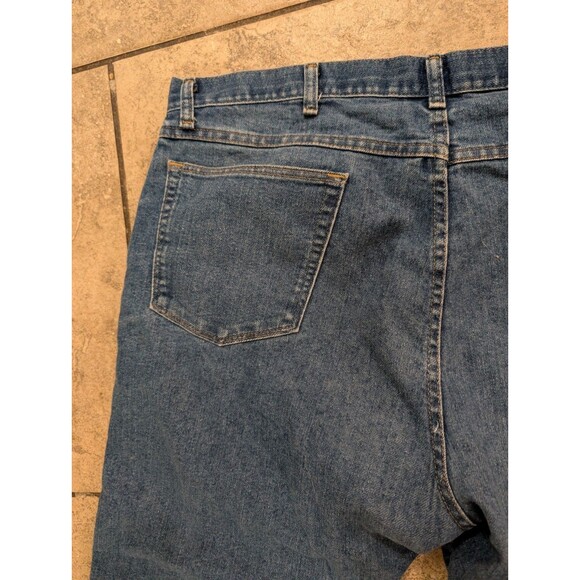 Wrangler Authentic Jeans Men’s 40x29 Relaxed Fit Blue Denim Classic Straight Zip - Picture 3 of 11